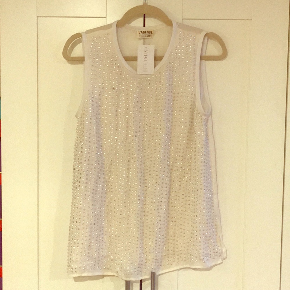 COPY - L’agence intermix Beaded Sleeveless tank